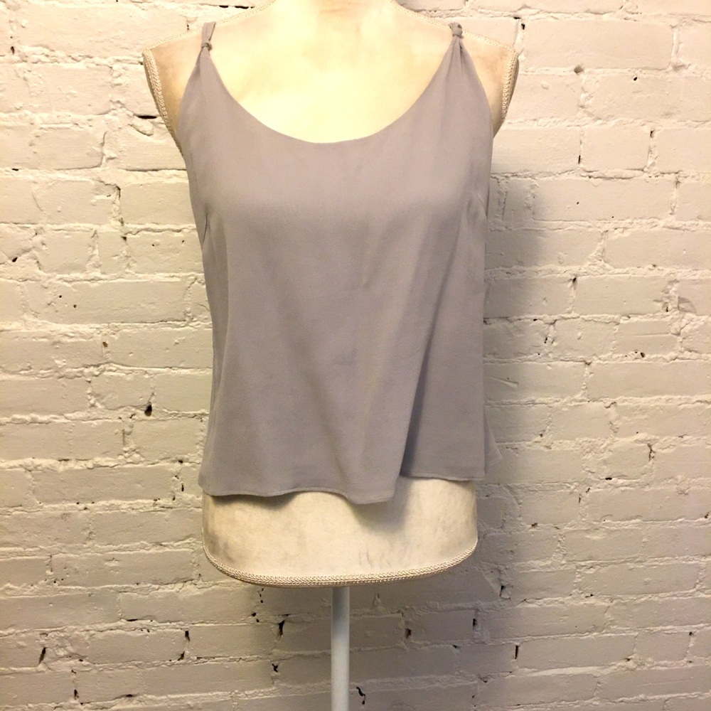 Brochu Walker cropped silk camisole gray size xs